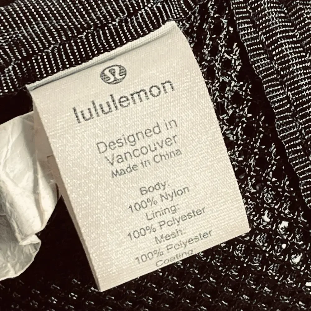 Lululemon Black Nylon Backpack Small Travel Gym Bag Shoe Compartment